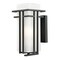 Z-Lite Abbey Outdoor Wall Light, Black & Matte Opal 549S-BK - alternate 1